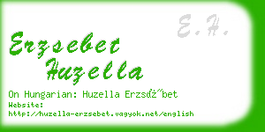 erzsebet huzella business card